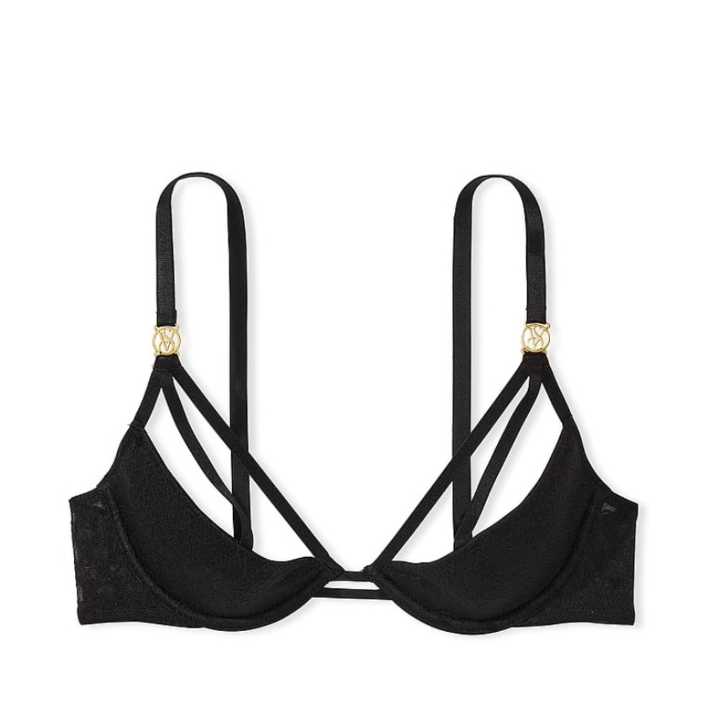 Victoria’s Secret Logo Lace Open-Cup Demi Bra Size XXL